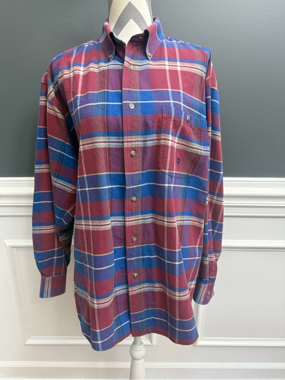 Wrangler 20X western button down shirt size large